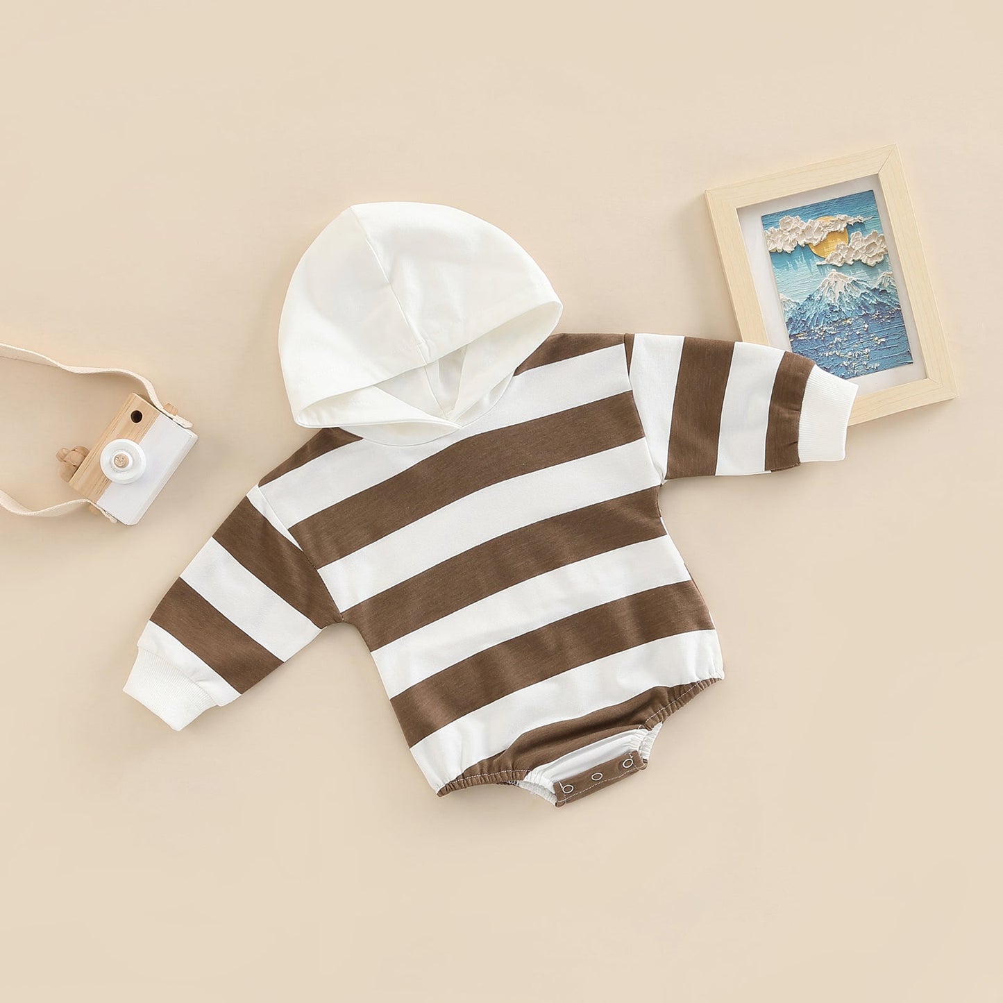 Children's Bodysuit Stripes with Hood