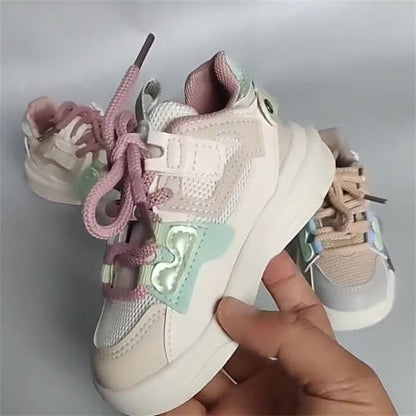 Children's Sneakers Velcro and Shoelace