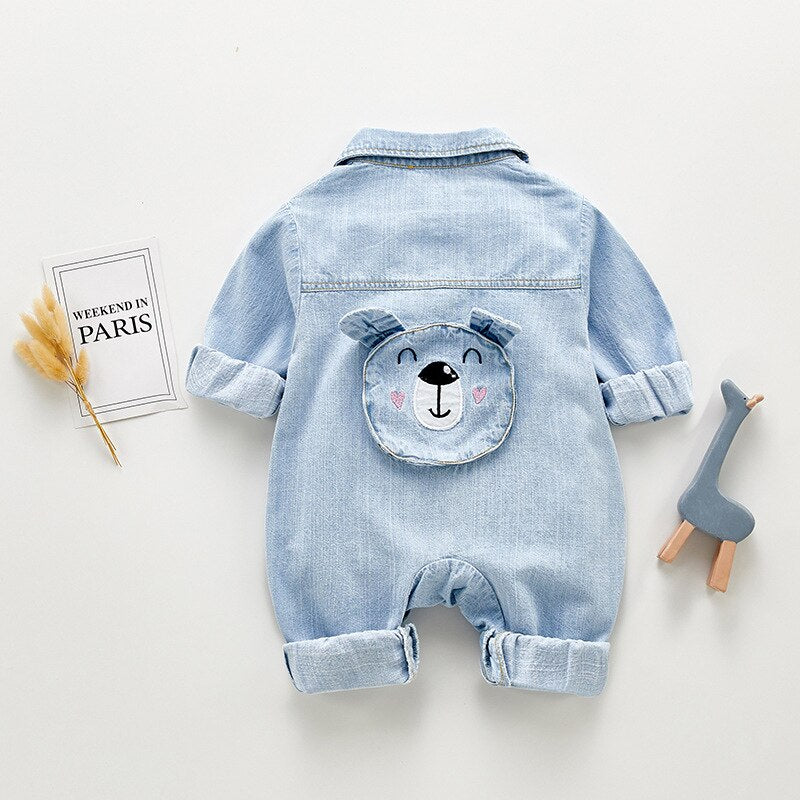 Baby Bear Denim Jumpsuit