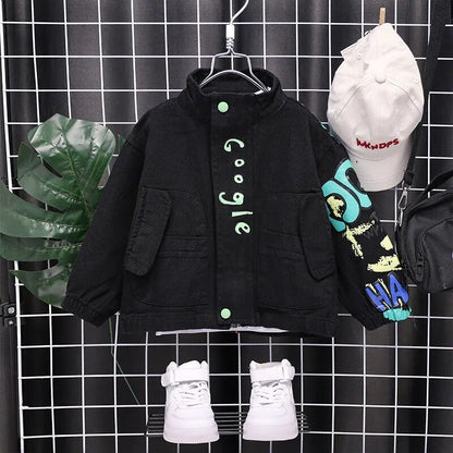 Boys Denim Jacket Spring and Autumn New Children Jacket Baby Casual Tops