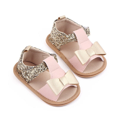 Baby Girl Sandales Toddler Summer Shoes Newborn Baby /Soft Rubber Sole Footwear Cute Gold