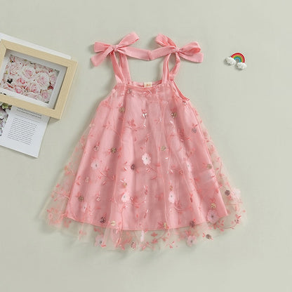 Children's Dress Straps Bow Tulle