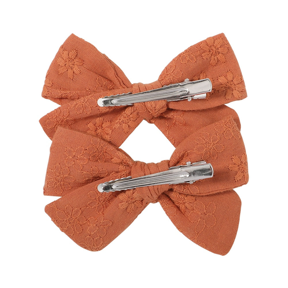 2Pcs/Set  Emma Bowknot Hair Clips