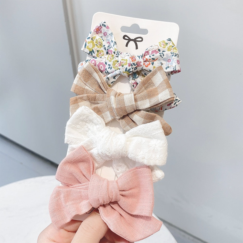 4Pcs/set Emily Hair Bows Clips