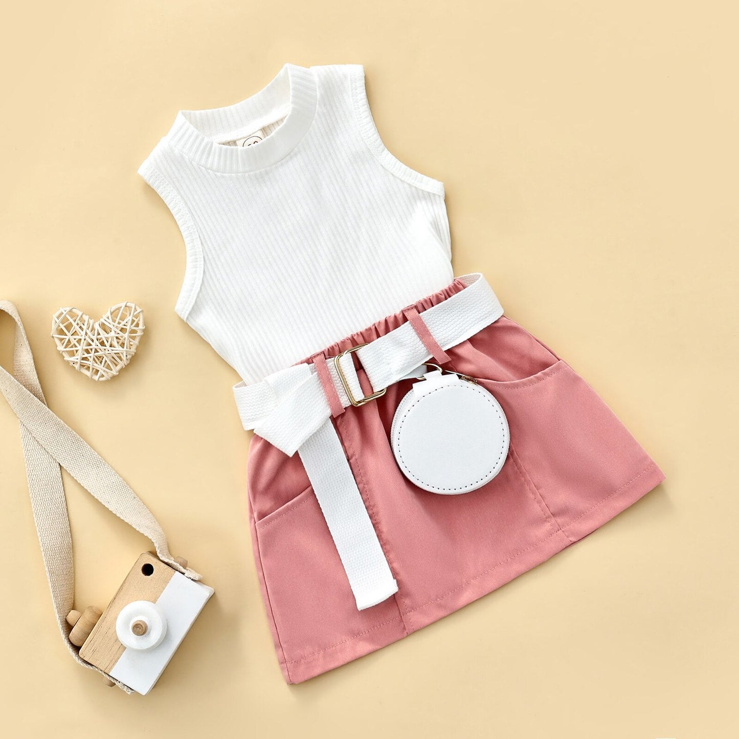 Children Summer Skirt Outfit Sleeveless