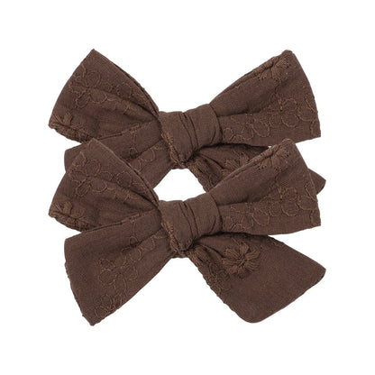 2Pcs/Set  Emma Bowknot Hair Clips