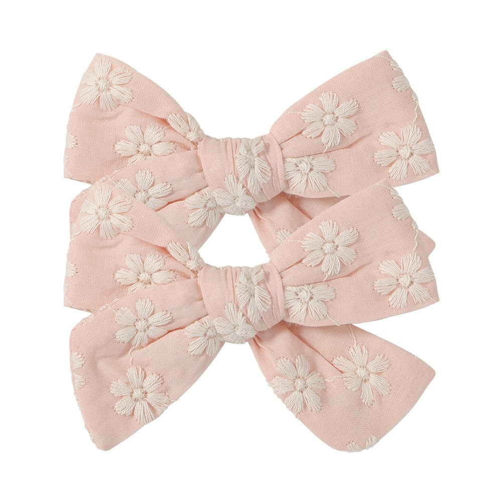 2Pcs/Set  Emma Bowknot Hair Clips