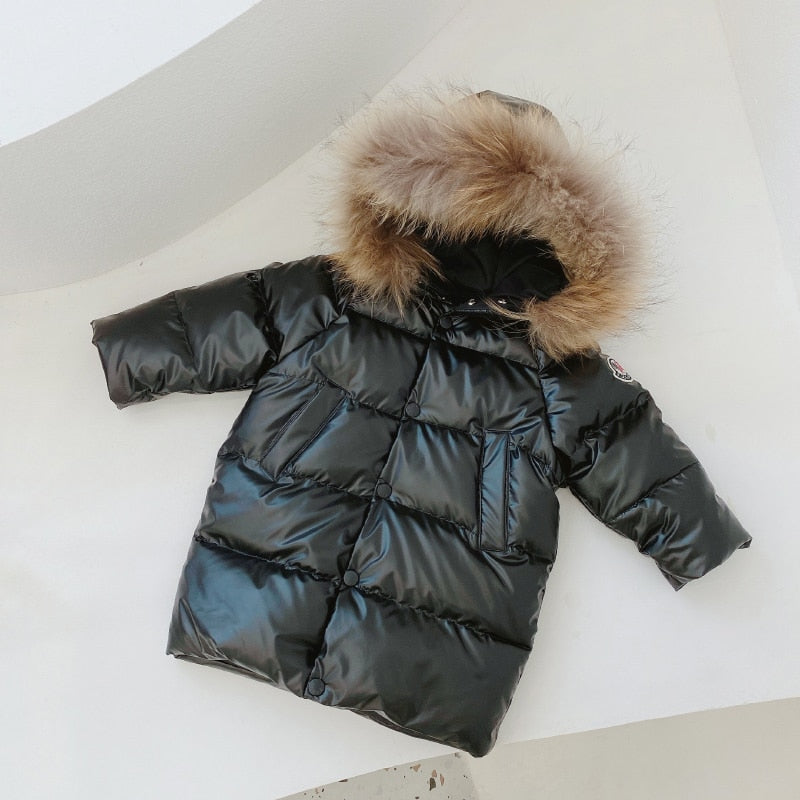 Children Fur Colla Down Jacket