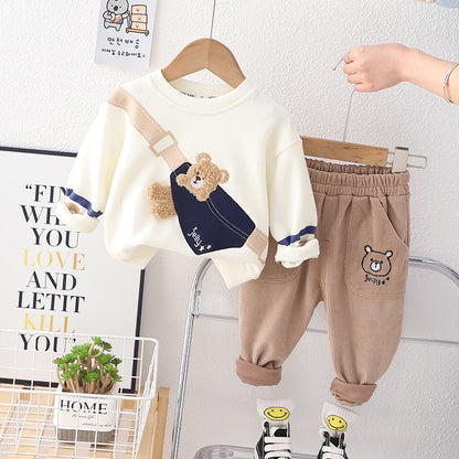 Children's sweatshirt set with teddy bear