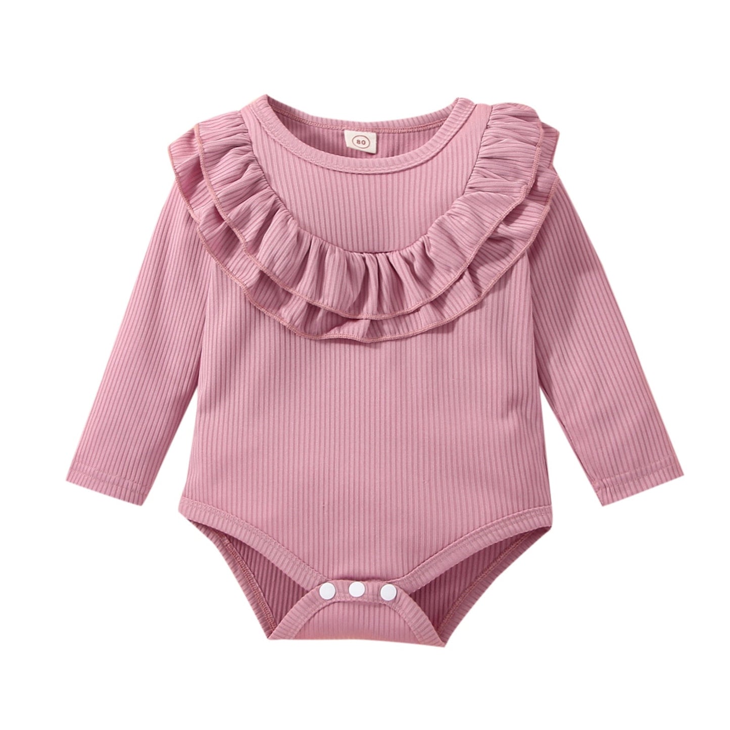 Children's Bodysuit Collar Ruffles