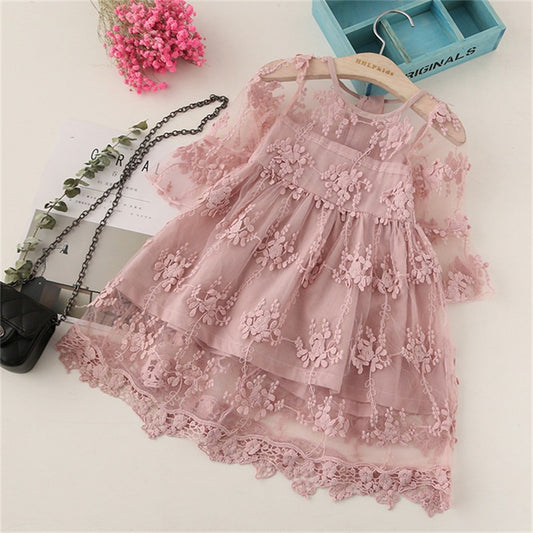 Children's Lace and Flower Dress