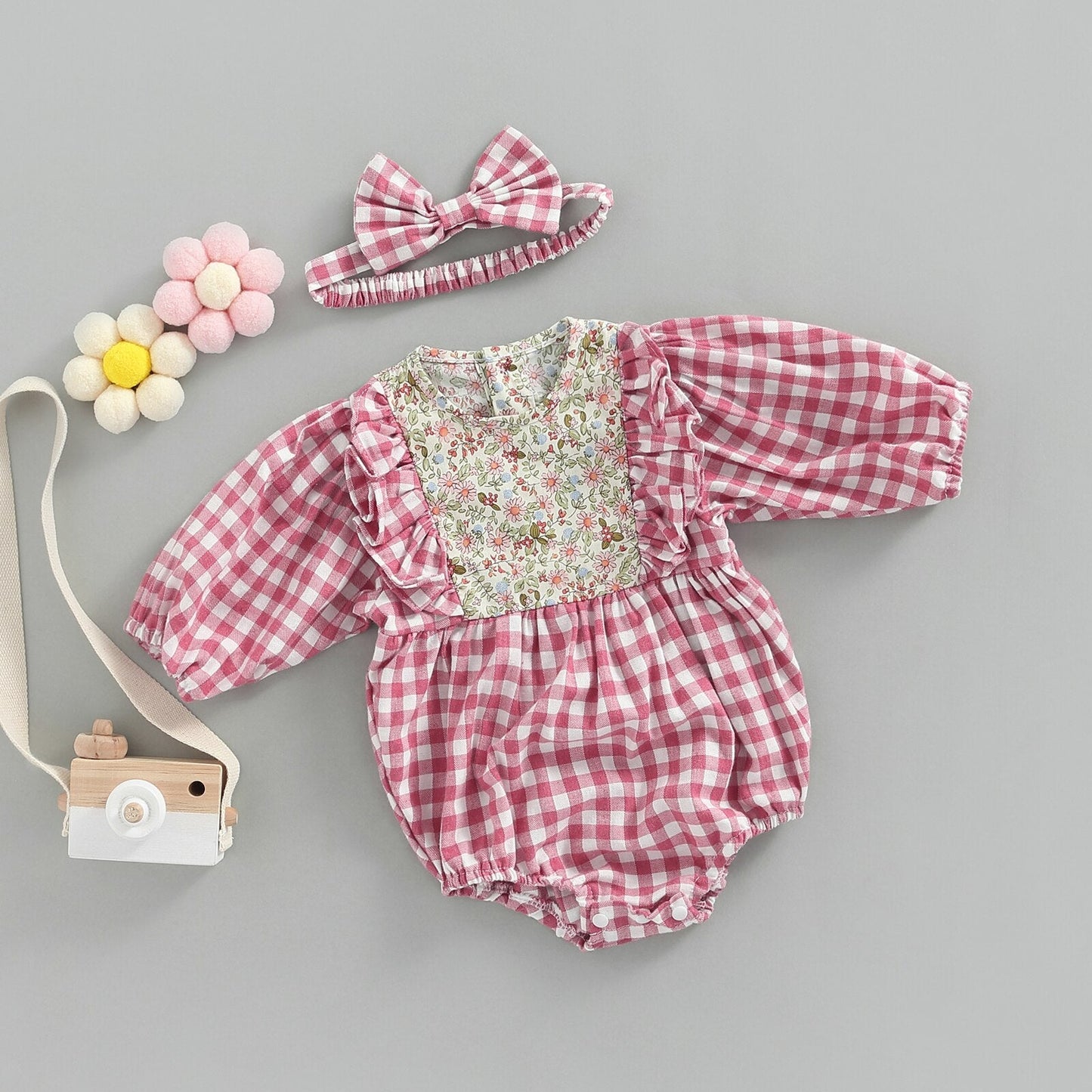 Children's Bodysuit Chess + Hairband