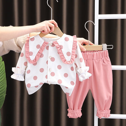 Children's set with ball shirt and collar