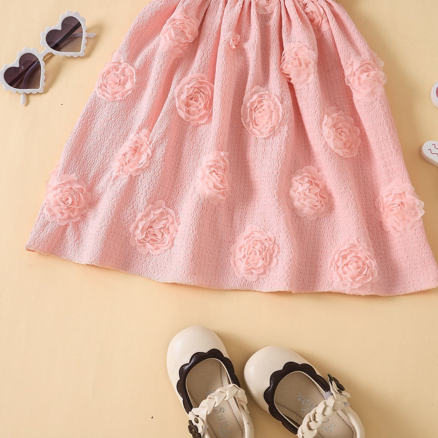 Flower Pleated Dress