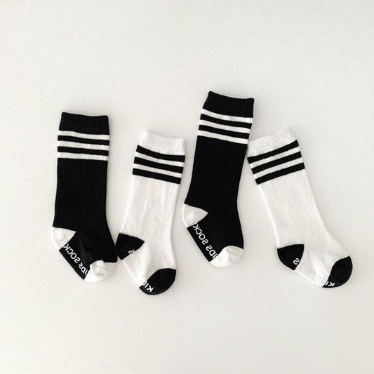 Children's Black and White  Socks