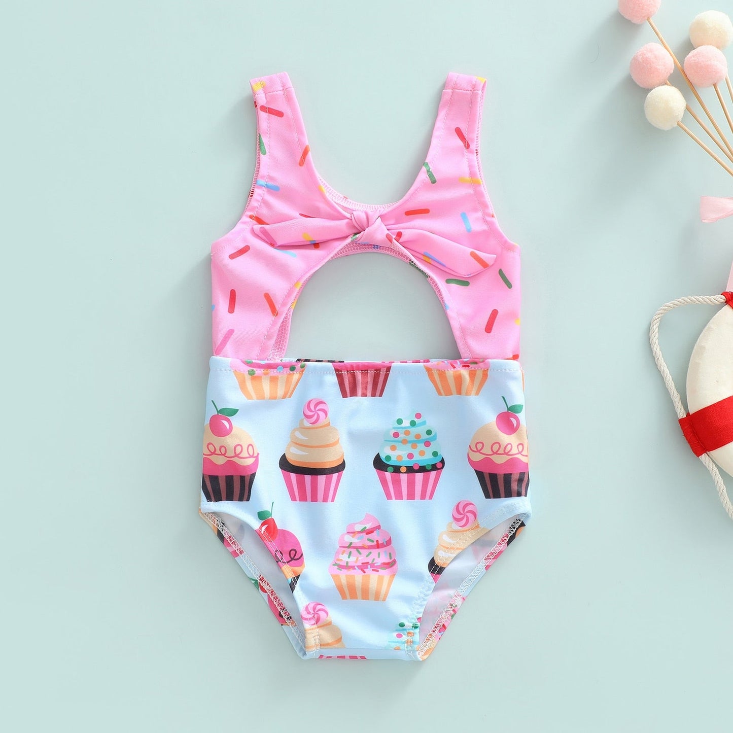 Biscuit/Cake Print  Swimwear 1-6Years