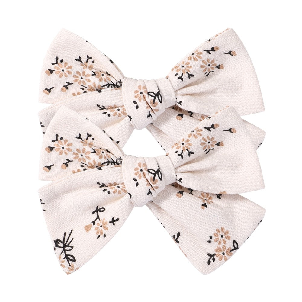 2Pcs/Set  Emma Bowknot Hair Clips