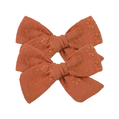 2Pcs/Set  Emma Bowknot Hair Clips