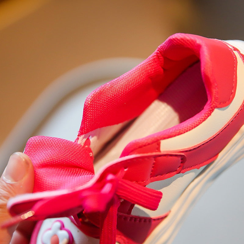 Children's Sneakers With Rubber Colors Adornment