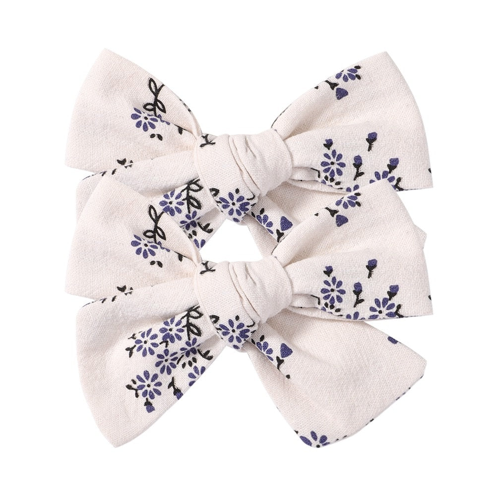 2Pcs/Set  Emma Bowknot Hair Clips