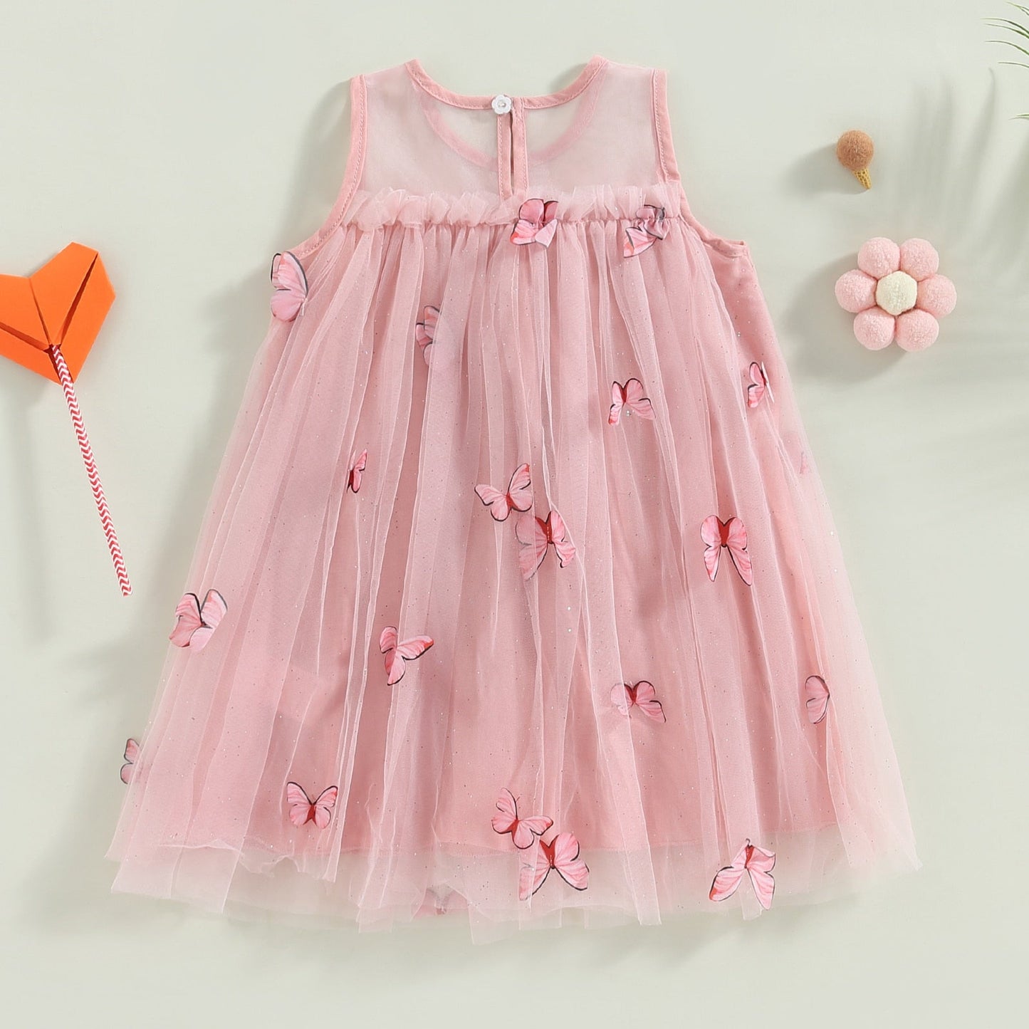 Butterfly Flower Mesh Dress