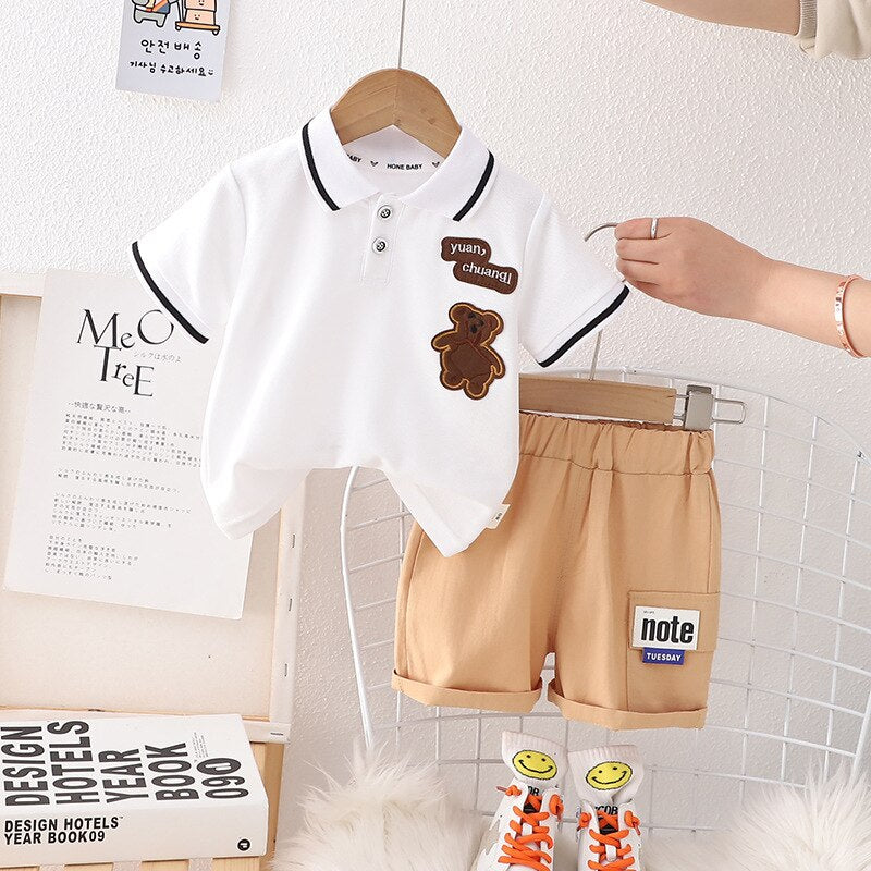 Bear Polo Collar Children's Set