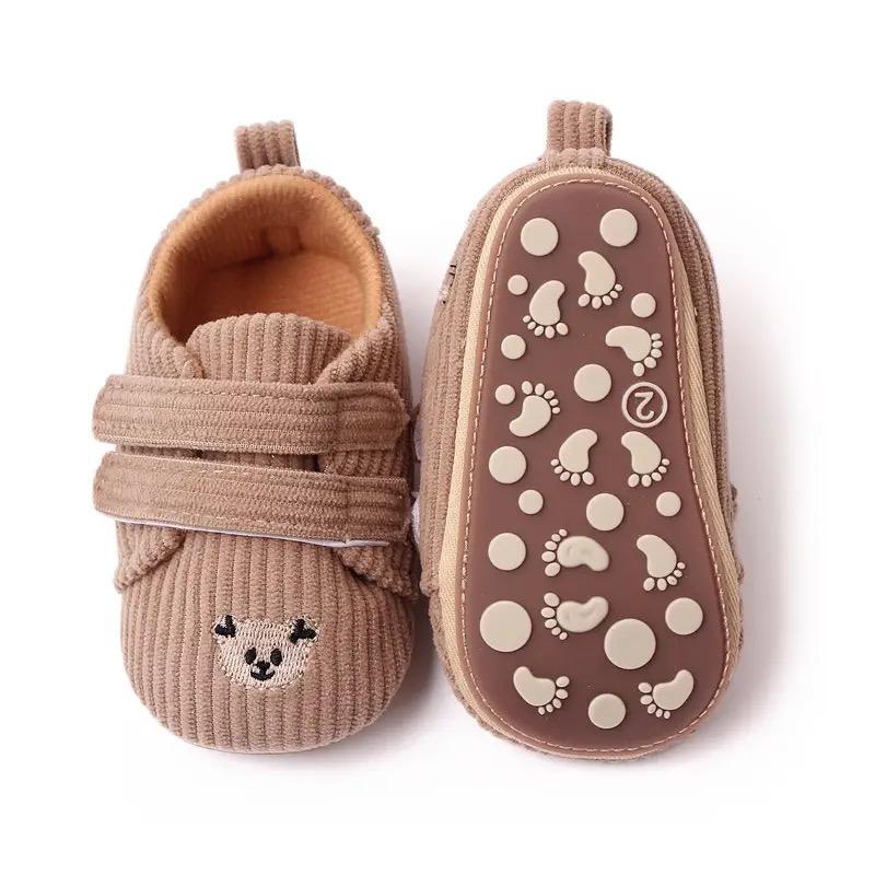 Children's Boots Velcro Double Teddy Bear