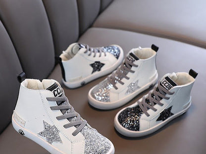 Children's Sneakers Glitter Star Booties