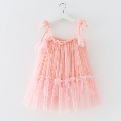 Colorful Polka Dot Tulle Children's Dress