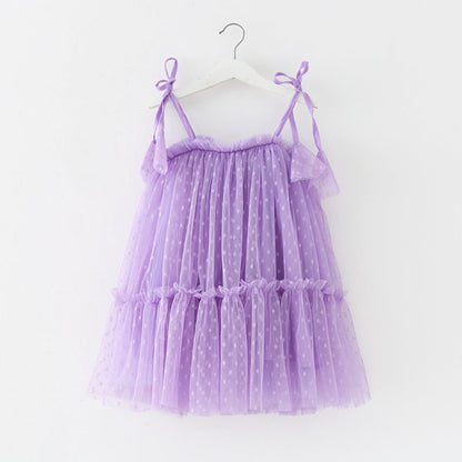 Colorful Polka Dot Tulle Children's Dress