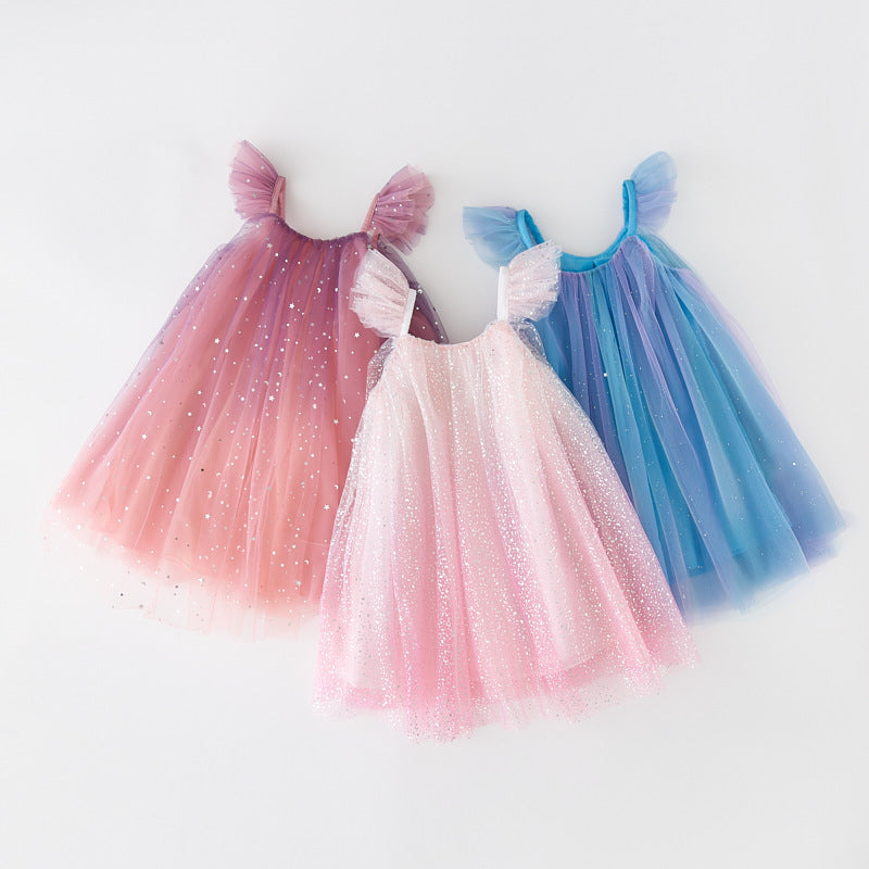 Children's Tulle Glitter Bow Dress