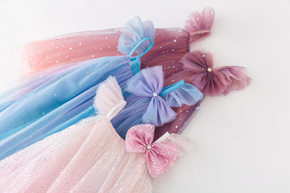 Children's Tulle Glitter Bow Dress