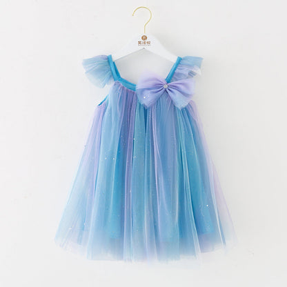 Children's Tulle Glitter Bow Dress