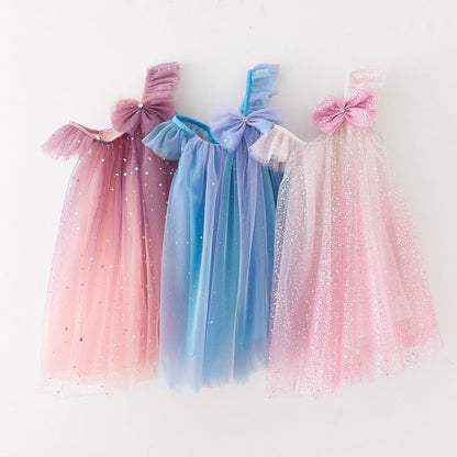 Children's Tulle Glitter Bow Dress