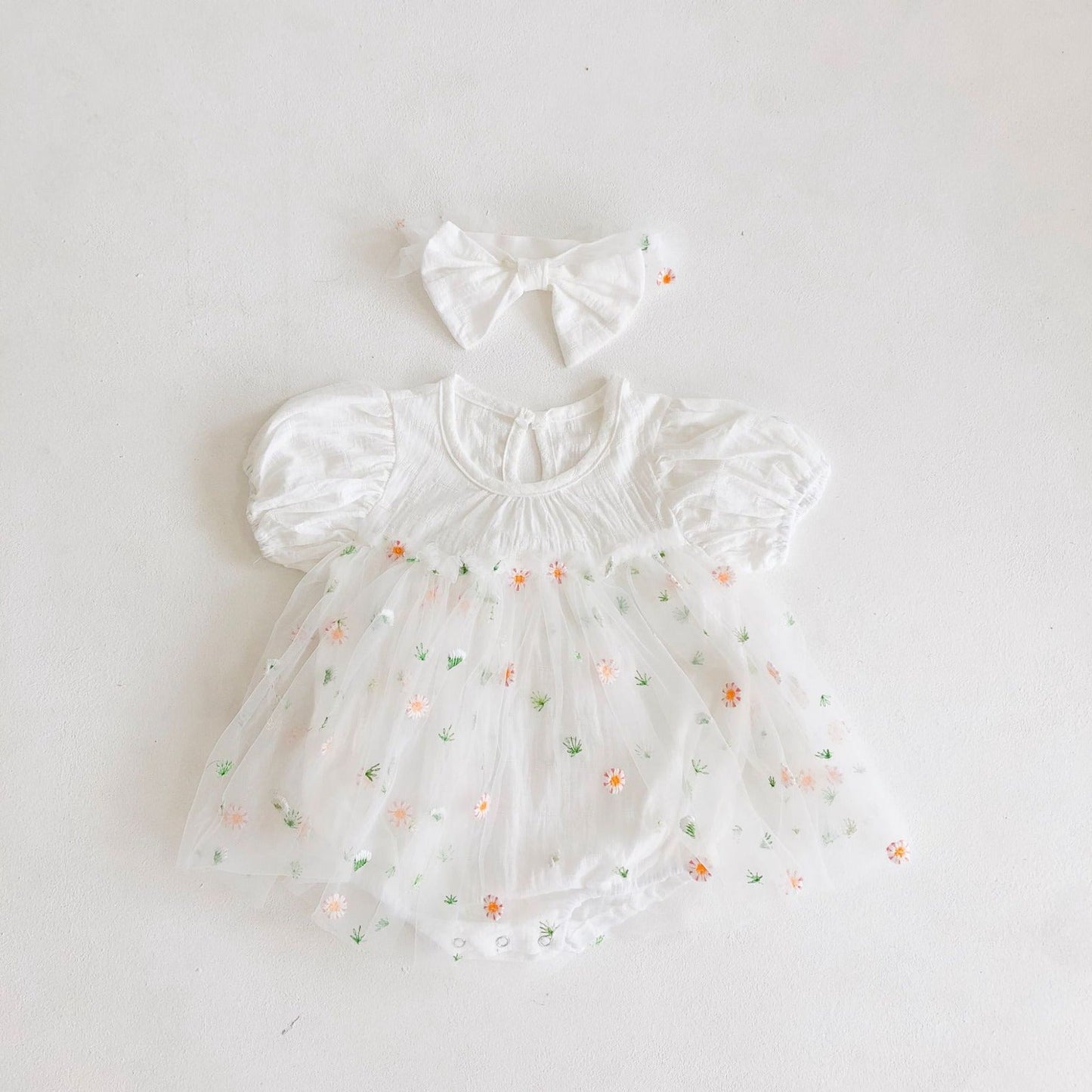 Tulle Body Flowers + Bow