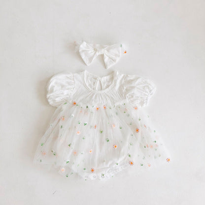 Tulle Body Flowers + Bow