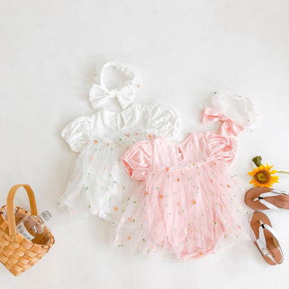 Tulle Body Flowers + Bow